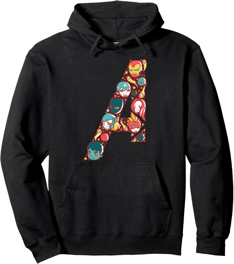 Marvel Avengers Cute Anime Fill Logo Pullover Hoodie