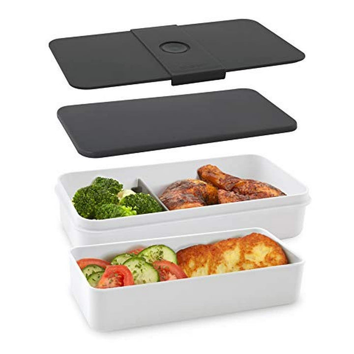 Cloer 800S1-1 Lunch Care System - Bento Box 5-teilig, XXL- Format 2100ml, unterteilbar mit auslaufsi