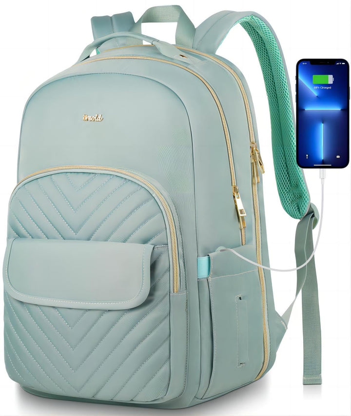 Rucksack Schule Mädchen Rucksack Damen,Schultasche Frauen Schulranzen 15.6 Zoll für Universität Stud
