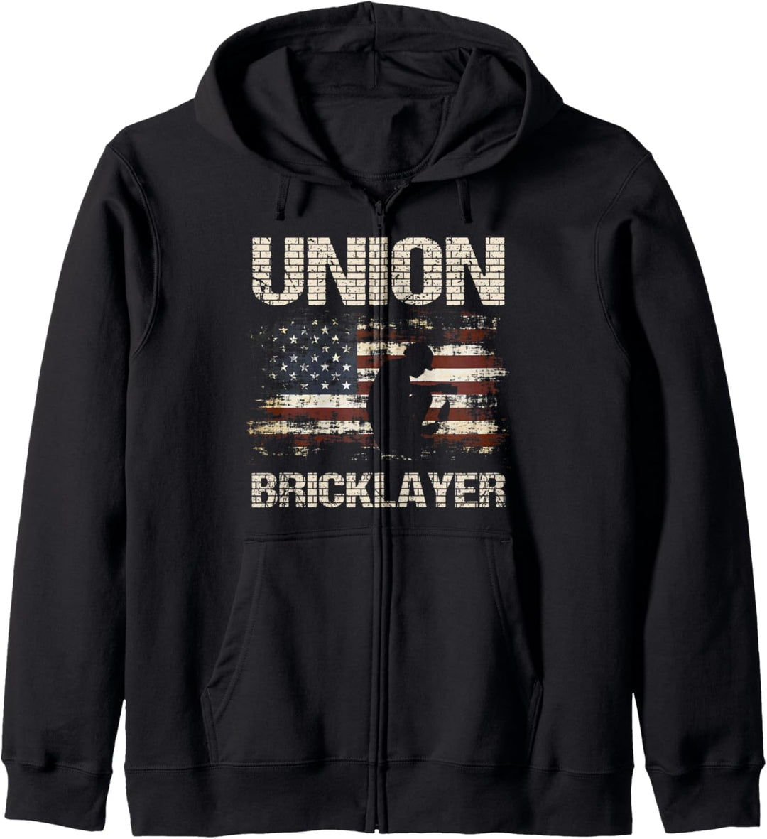 Bricklayer Union Patriotic American Flag Cement Concrete Kapuzenjacke