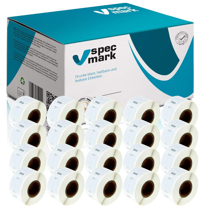 10 Etiketten-Rollen kompatibel mit DYMO 11355 19mm x 51mm S0722550 500 Stück kompatibel zu allen Eti