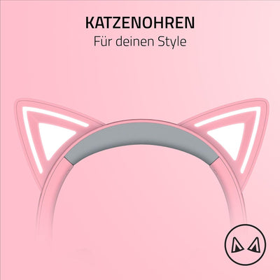 Razer Kraken Kitty V2 - Kabelgebundenes RGB-Headset mit Katzenohren (Reaktive Streaming-Beleuchtung,