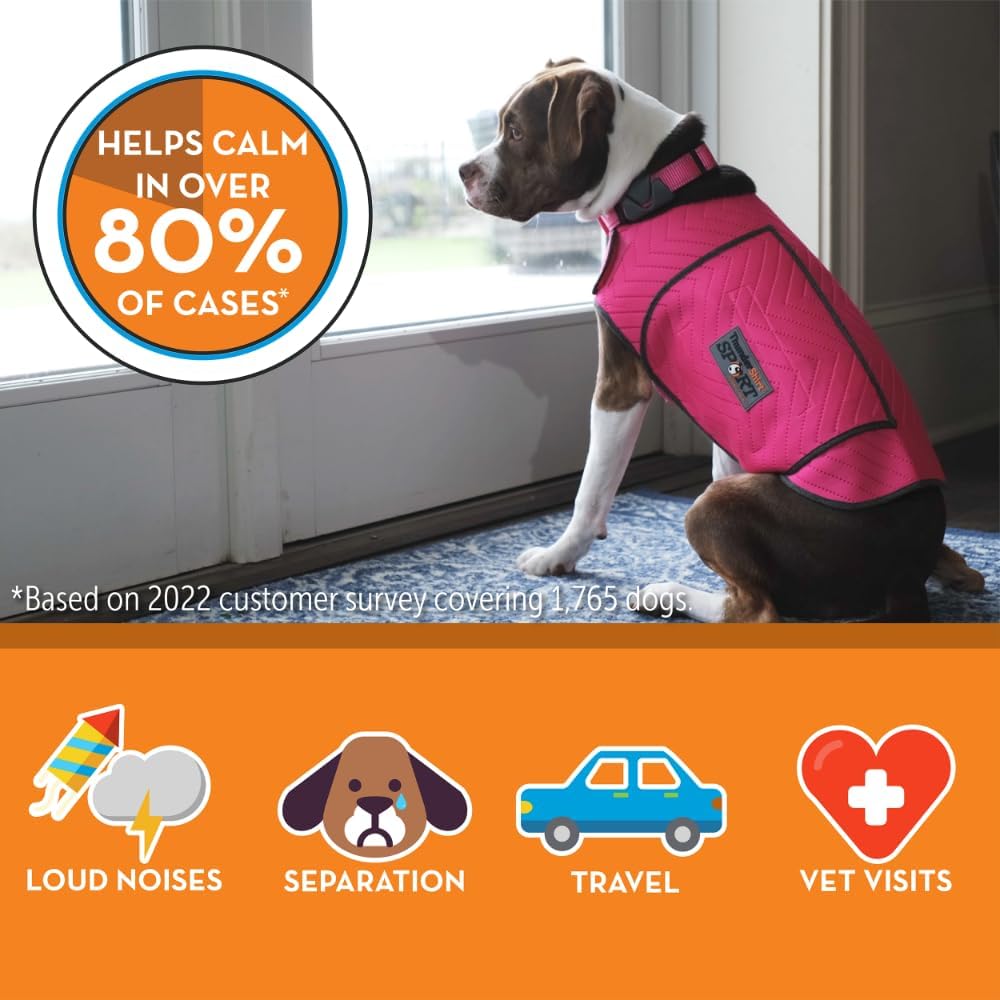 Thundershirt Hundebekleidung Thundershirt Hunde-Angstjacke, Fuchsia, Grösse L Fuchsia Large, Fuchsia
