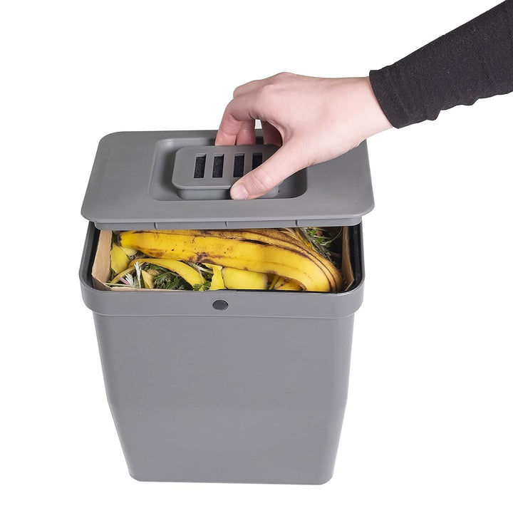 LM 534 Deckel für LM 530 Biomülleimer 8L, Biotonnendeckel mit austauschbar Filterkartusche, 230x153x
