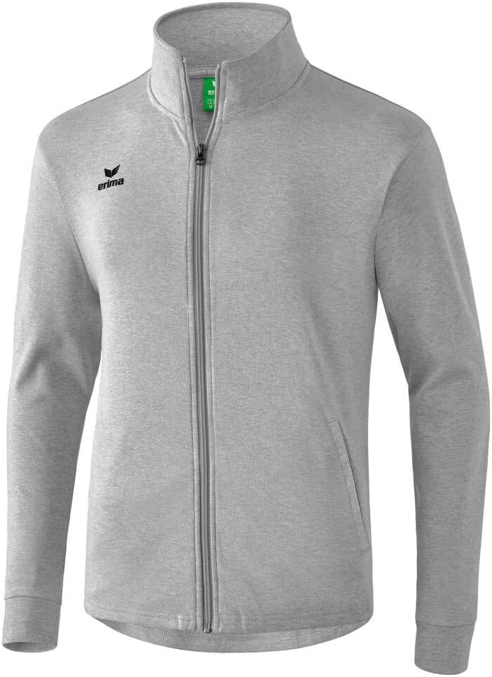 Erima Basic Sweatjacke XL Hellgrau Melange, XL Hellgrau Melange
