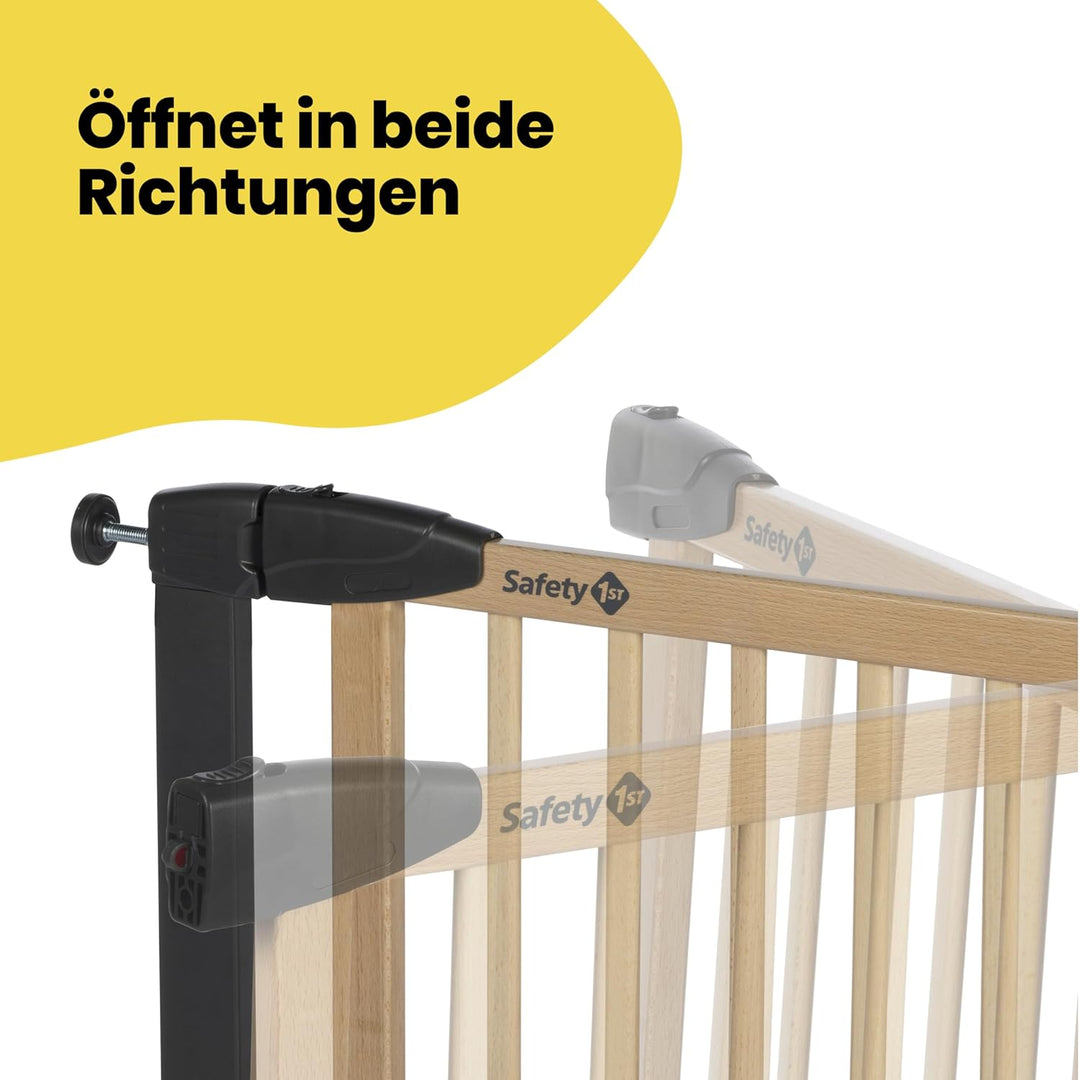 Safety 1st Simply Close Barrière de sécurité Enfant Bois, à Pression, 73-80 cm (Max. 94cm), sans vis