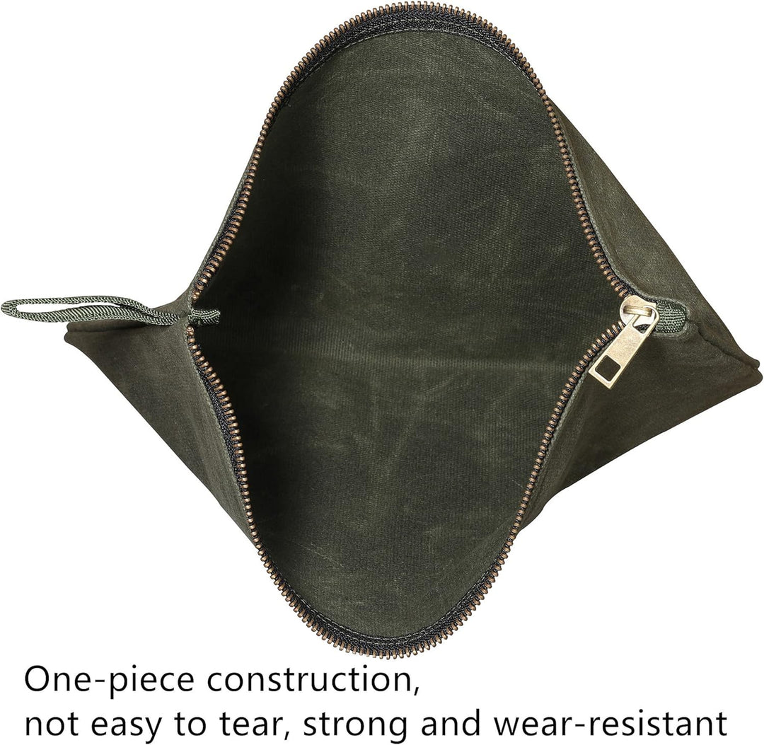 1 Set wasserdichter Werkzeugbeutel aus strapazierfähigem gewachstem Segeltuch, Werkzeugtasche 12.5X8
