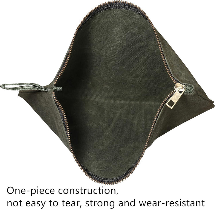1 Set wasserdichter Werkzeugbeutel aus strapazierfähigem gewachstem Segeltuch, Werkzeugtasche 12.5X8