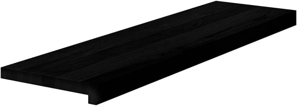 Treppenstufen aus Massivholz Eiche 2 Stück Braun-Schwarz 90 x 25 x 2 cm, fein geschliffen, als Trepp