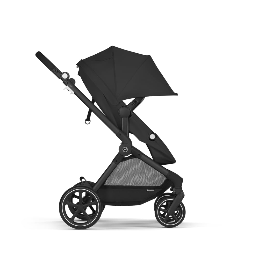 CYBEX Gold Kinderwagen EOS 2-in-1, Reisesystem, Ab Geburt bis 22 kg (ca. 4 Jahre), Moon Black Moon B