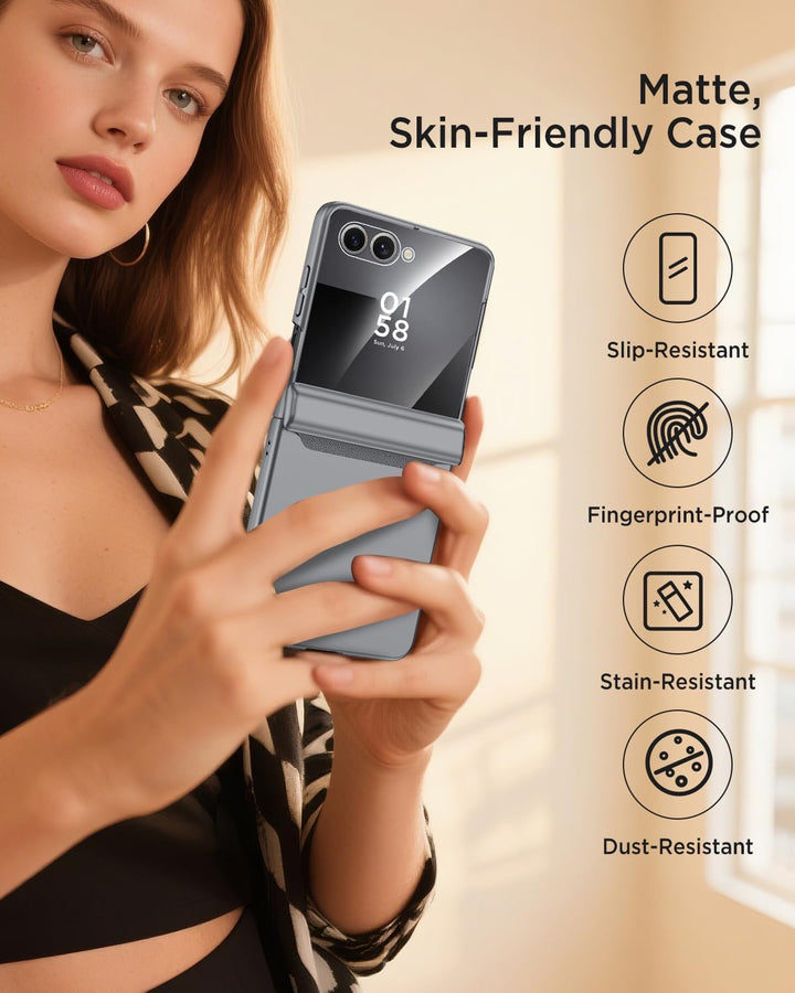 Miimall Kompatibel mit Samsung Galaxy Z Flip 7 Hülle mit Scharnierschutz Magnetischer [Externer Bild