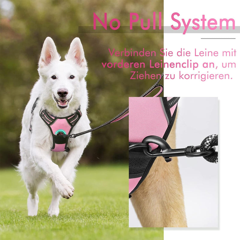 rabbitgoo Hundegeschirr Mittelgrosse Hunde Anti Zug Geschirr Hund mit Kontrolle No Pull Verstellbar