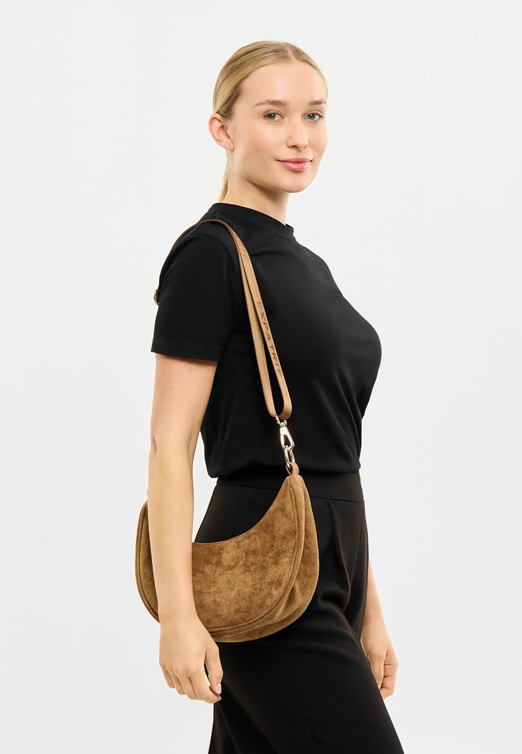 Expatrié Umhängetasche Damen - Lea Small Suede Braun, Braun