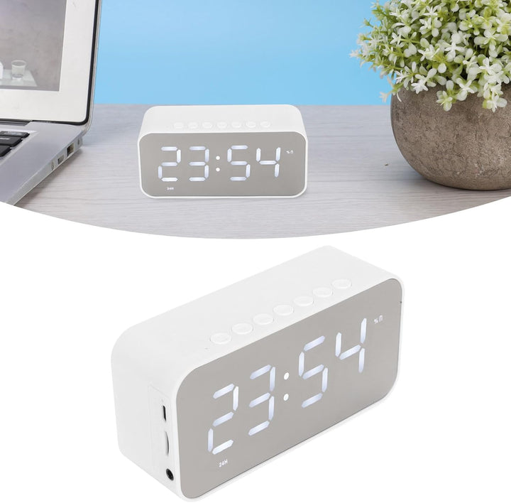 Kabellose Bluetooth-Lautsprecher mit Wecker, Digitaluhr mit Bluetooth-Lautsprecher, Unterstützt FM-R