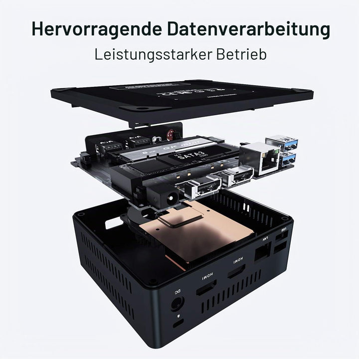 KUYiA Mini PC Desktop Computer Windows10 Business Gaming Home Office 8GB RAM128G SSDCeleronJ4125 bis