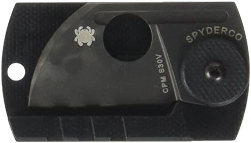 Spyderco Messer Dog Tag Folder CF Taschenmesser, Schwarz, One Size