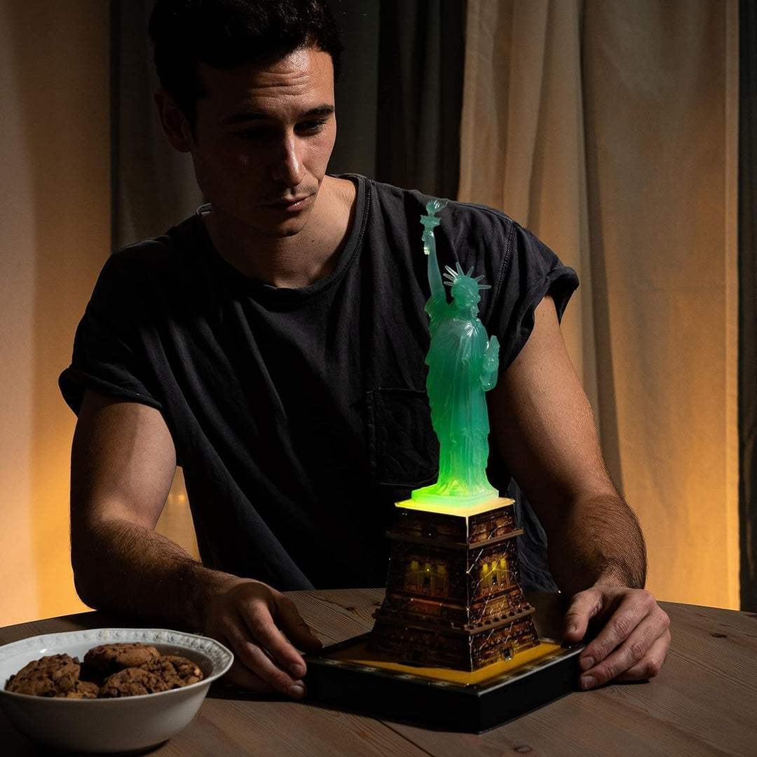 Ravensburger 3D Puzzle Freiheitsstatue bei Nacht 12596 - Das berühmte Bauwerk in New York als Night