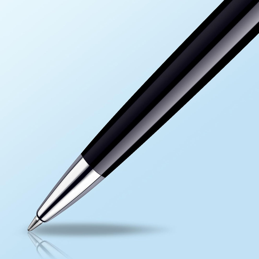 Waterman Hémisphère Kugelschreiber | Hochglänzend Schwarz mit Chromzierteile | Mittlere Spitze | Bla