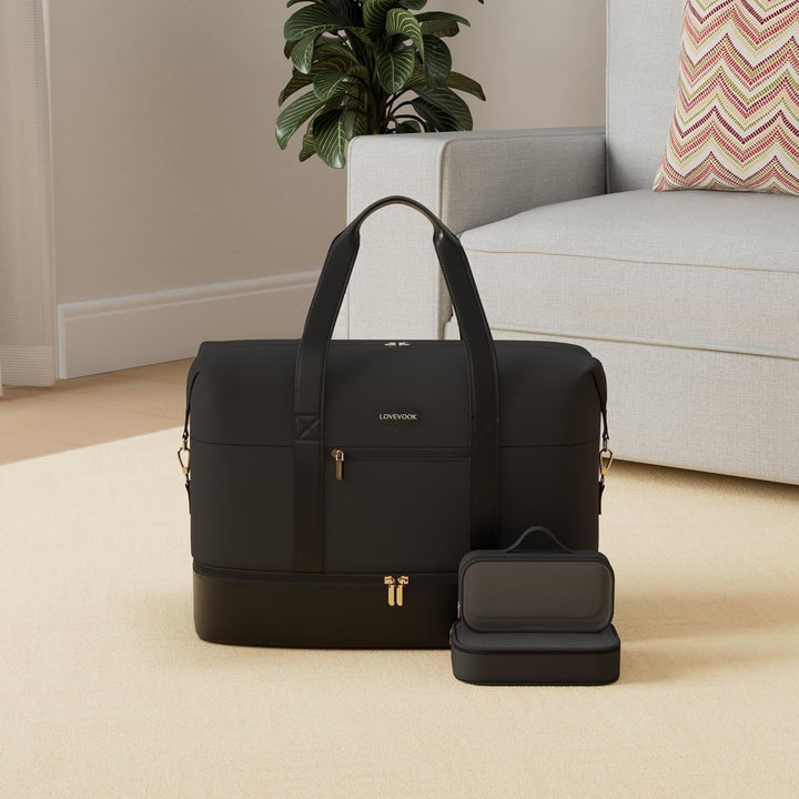 LOVEVOOK Reisetasche Damen Weekender Bag Gross, Handgepäck Tasche 45x36x20, Sporttasche Kliniktasche