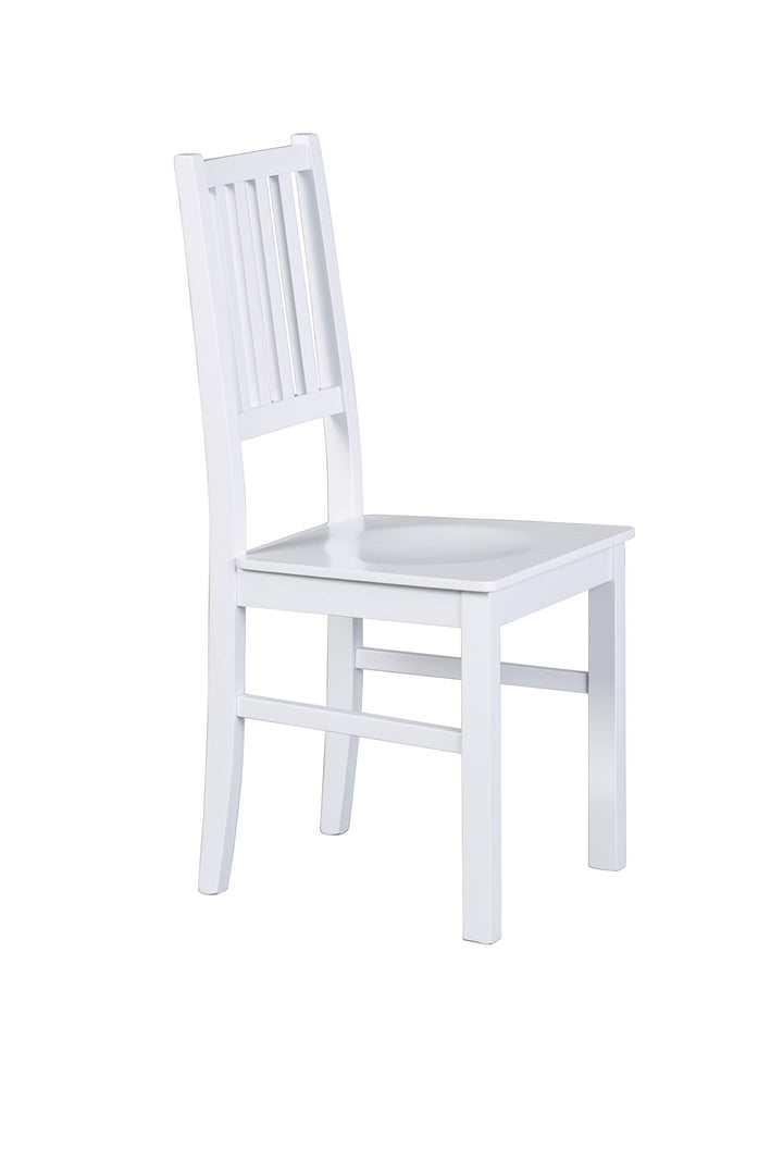 Set mit 2 Stühlen aus massivem Buchenholz mit weissem Finish
