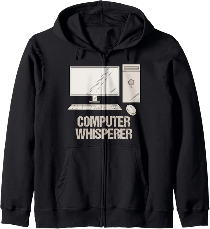 IT Techniker Laptop Bildschirm Tastatur Elektronik Computer Kapuzenjacke