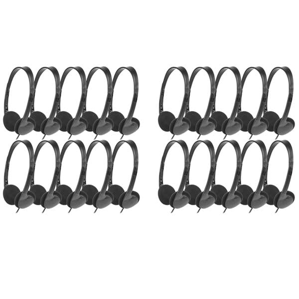 20 Pack Kabelgebundene Kopfhörer für Unterricht, verstellbare On-Ear-Kopfhörer, Kinderkopfhörer für