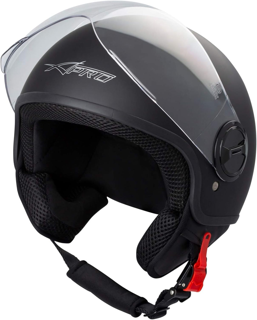 Motorradhelm Motorrad Roller Jet Helm Demi Avio Viser Homologiert SonicMoto 59 cm Matt Schwarz, 59 c