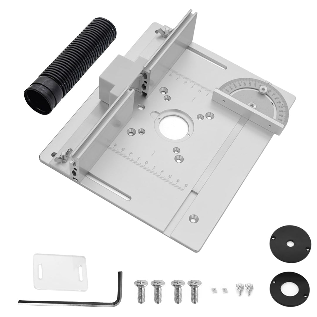 XMSZQU 3er Set FräStisch Einlegeplatte,Aluminium FräStisch füR OberfräSe Halterung Fasenmoment,Tisch
