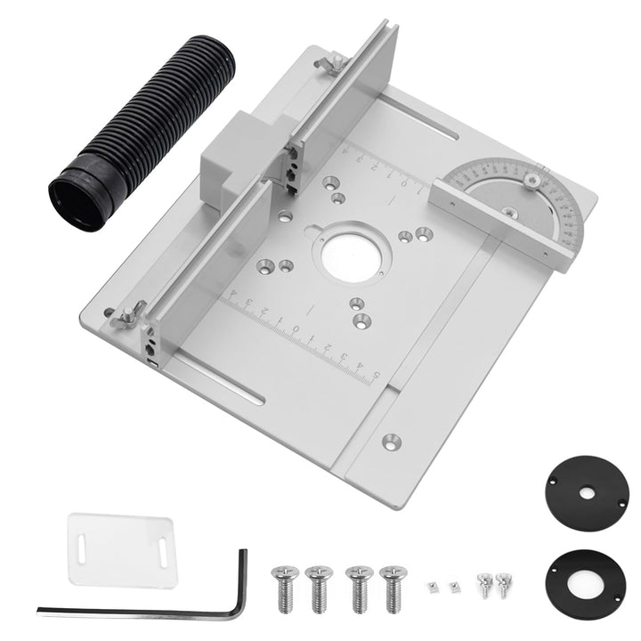 XMSZQU 3er Set FräStisch Einlegeplatte,Aluminium FräStisch füR OberfräSe Halterung Fasenmoment,Tisch