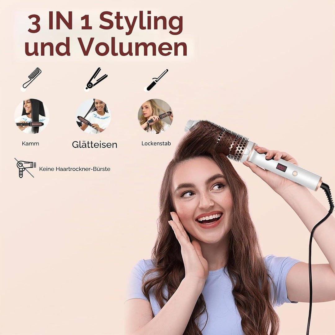 UMIGA Thermal Brush Thermobürste 38mm Lockenbürste Wärmebürste Lose Locken Weissrosa, Weissrosa