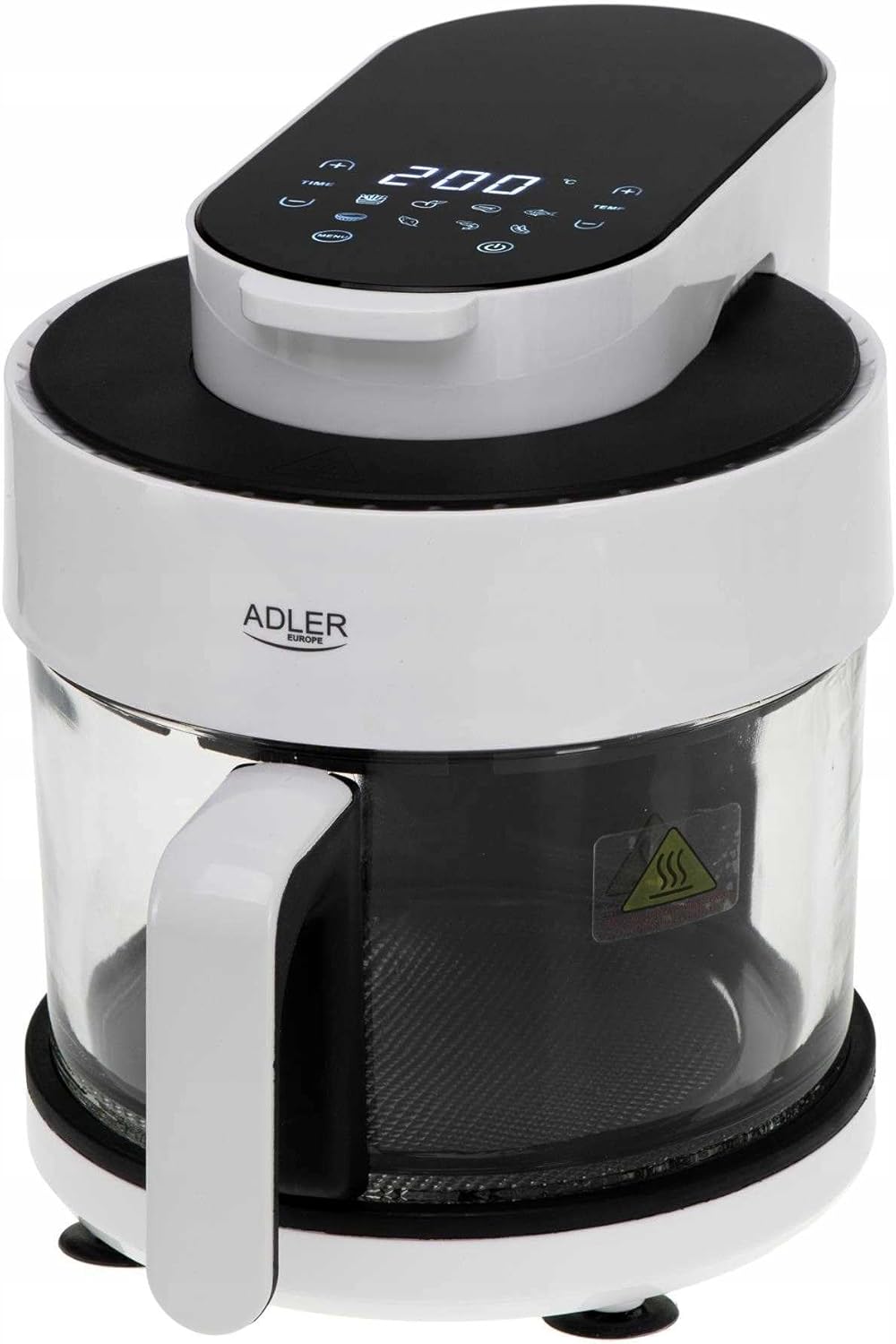 ADLER Air Fryer Backofen mit 3L Glasschale, Weiss