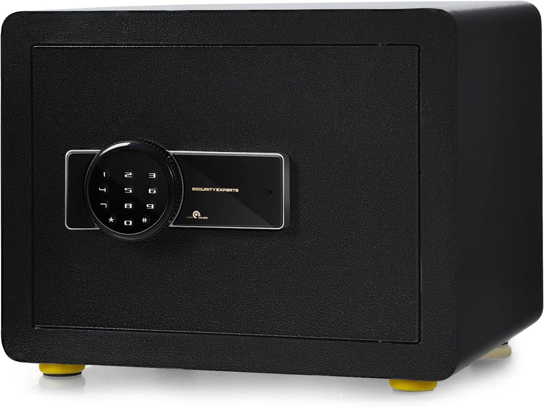 GOPLUS Elektronischer Safe, Feuerfester Möbeltresor mit Zahlenschloss, Schlüssel & Alarmsystem, Wand
