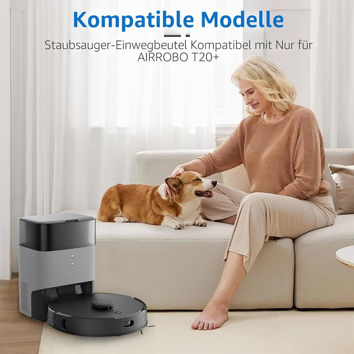 14 Stück Staubbeutel für AIRROBO T20+/ T25+/ T30+/ T25+C/ GT21 Saugroboter Staubbeutel Ersatzkit, 3
