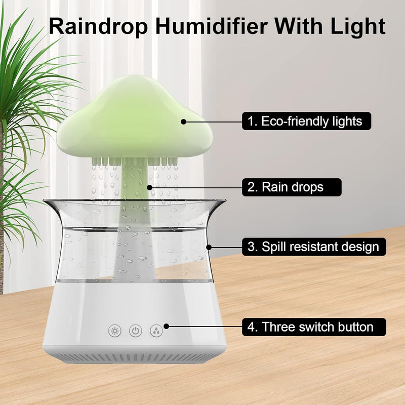 Wolkenluftbefeuchter, Rain Cloud Humidifier mit Fernbedienung,Diffusor für ätherisches Öl mit 7 Farb