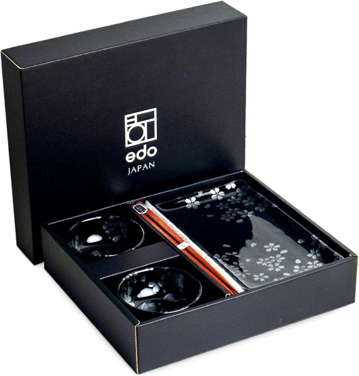 BESTSELLER 2023 - Sushi Set schwarz - Hana Black - 2 Personen - Japanisches Sushi Set - Sushi Geschi