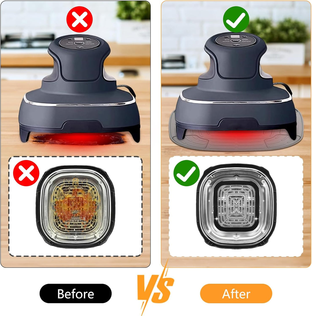 Airfryer Zubehör für Ninja CRISPi FN101EU, Inklusive1 Hitzebeständige Magnetische Spritzschutze Pass