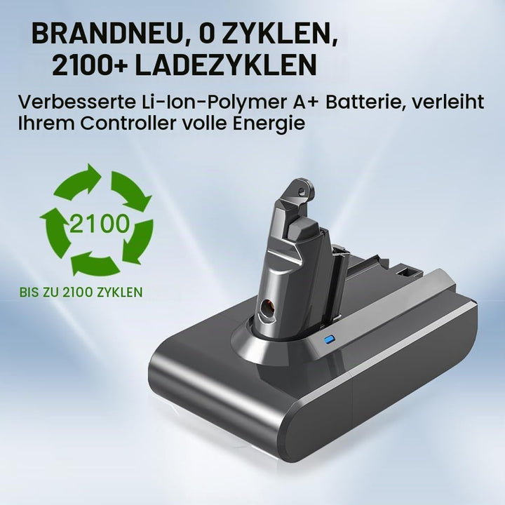 Akku für Dyson V6 Serie, 7500mAh Neues Upgrade Hochkapazitäts Ersatzakku für Dyson V6 Tier/Absolut/M
