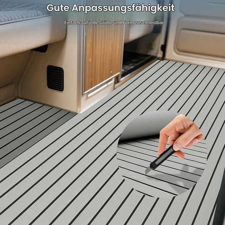240cm x 90cm x 6mm Eva-Schaum Deckbeschläge für Boote Yacht Marine Bodenbelag Rutschfester Teppich M