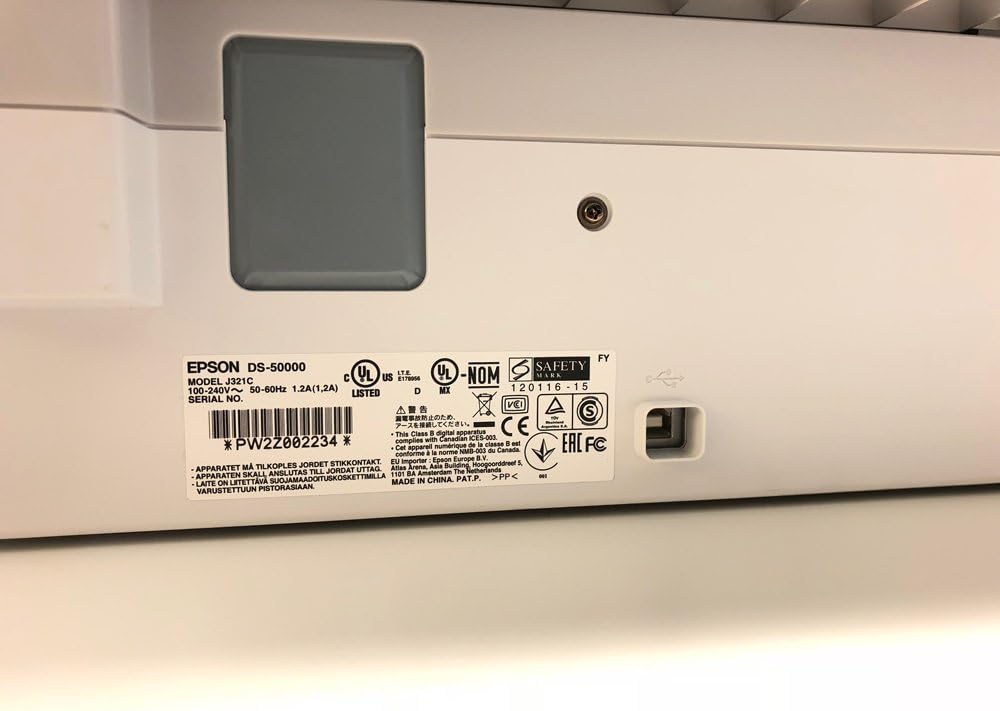 Epson DS-50000 WorkForce Flachbettscanner (DIN A3, 600x600 dpi, USB 2.0) weiss