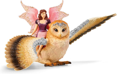 schleich BAYALA 70789 Fliegende Fee mit Funkel Eule Spielset - Zauberhafte Fee und Eulen Figur, Fant