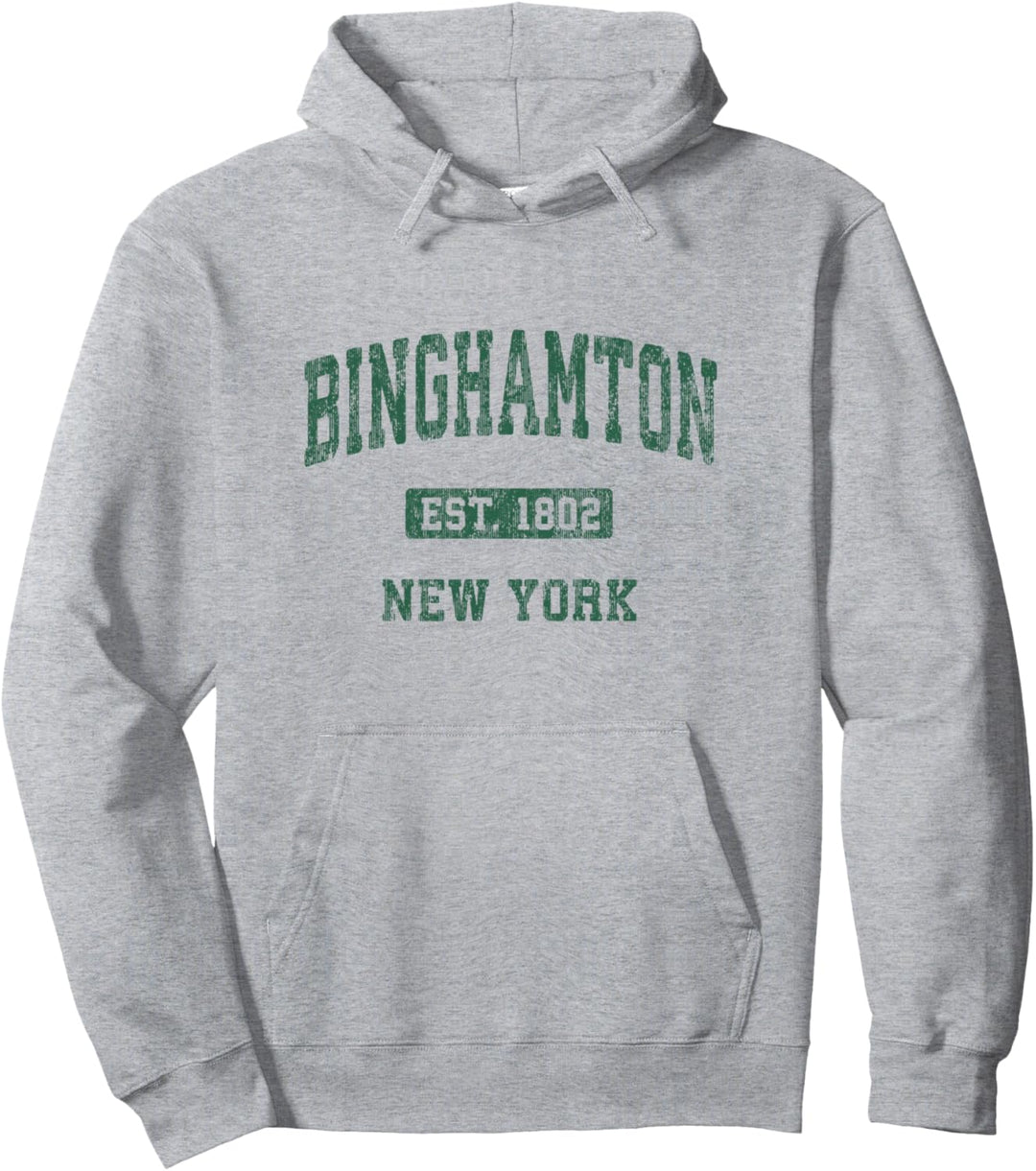 Binghamton New York NY Sportdesign im Vintage-Stil Pullover Hoodie