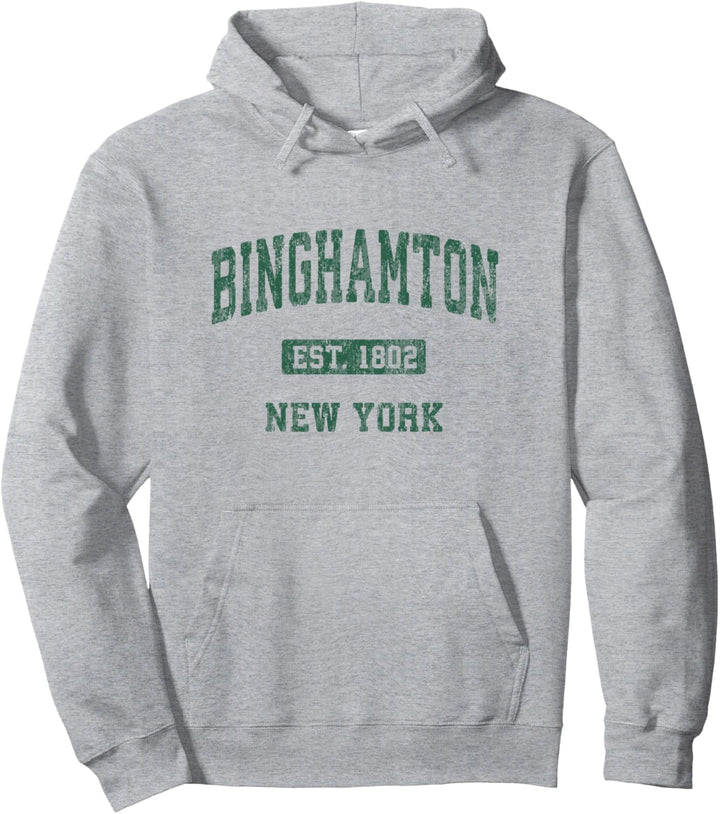 Binghamton New York NY Sportdesign im Vintage-Stil Pullover Hoodie