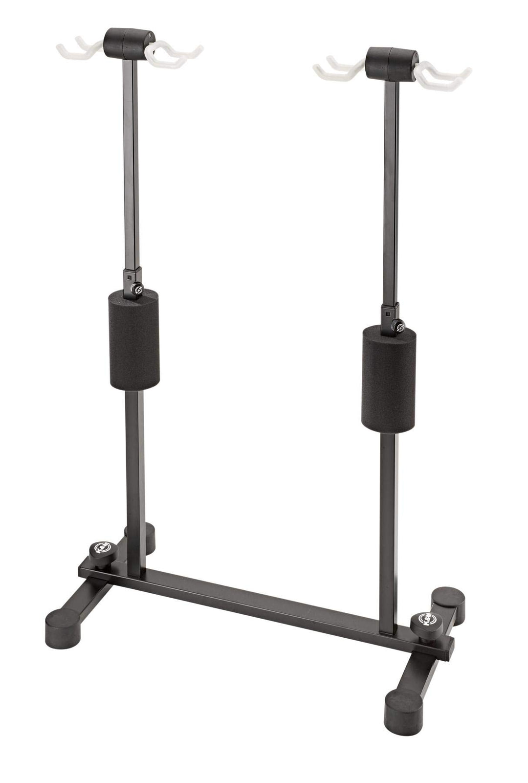 K&M 17605 4-fach Gitarrenständer Roadie mit Einhängebügel - Nitrolack geeignet - Ideal für Studio, B