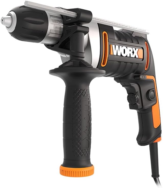 WORX WX328 Schlagbohrmaschine 800W - exaktes Bohren in Holz, Beton & Stahl - einfacher Werkzeugwechs