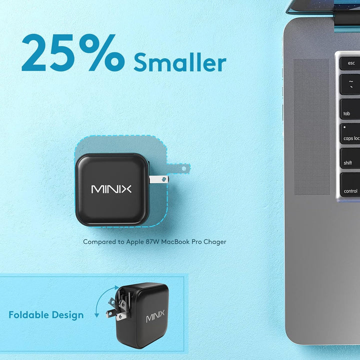MiniX NEO P3 100W Turbo 4-Ports GaN Wall Charger, 3 x USB-C Port Fast Charging Adapter(Max 100W/20W)