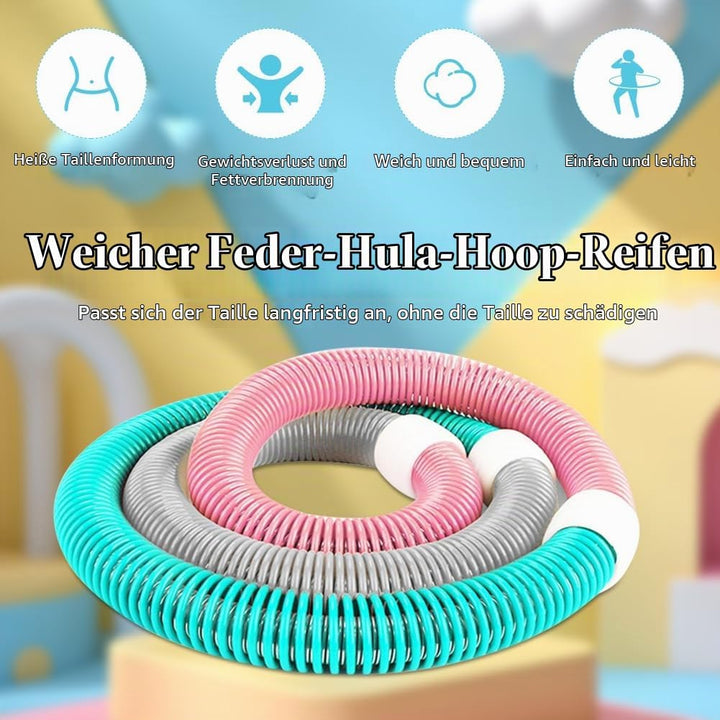 Hula Hoop mit Gewicht Kugel – Hulahuppreif zum Abnehmen für Erwachsene, Einstellbarer Fitnessreifen