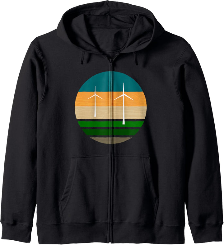 Windrad Windkraft Windkraftanlage Erneuerbare Energie Kapuzenjacke