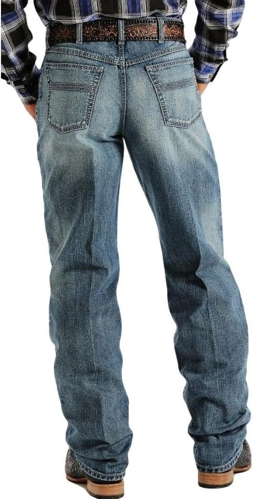 Cinch Herren White Label Relaxed Fit Jeans 28W / 38L Mittelblau, 28W / 38L Mittelblau