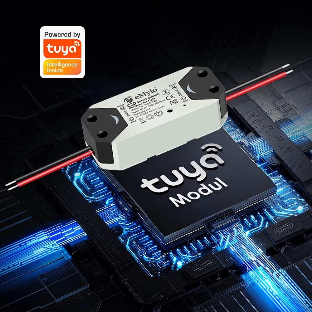 eMylo WLAN Schalter Universal Smart WiFi Lichtschalter Relaismodul Schalter Fernbedienung Timer Spra