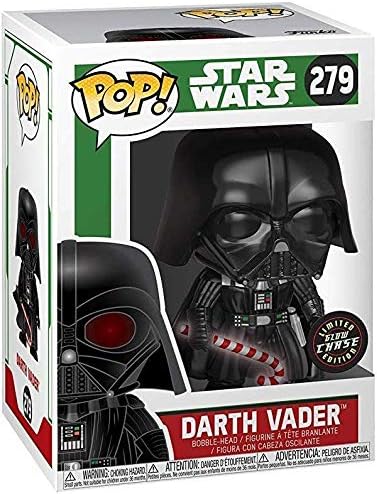 Funko Star Wars: Holiday, Darth Vader mit Candy Cane Glow-in-The-Dark Chase Pop! Vinylfigur (im Pake